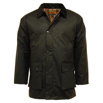 Game Classic Padded Wax Jacket up to 5XL - Durable, Weather Resistant & Stylish Outerwear - BEYRUN