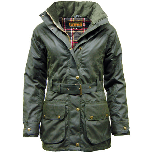 Game Cantrell Padded Antique Waxed Jacket | Premium Ladies Wax Jacket, Made in the UK - BEYRUN