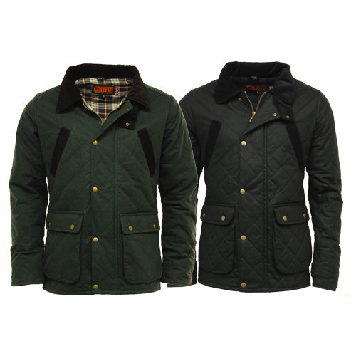 Game Oxford Quilted Wax Jacket - Stylish UK-Made Outerwear for Men - Durable and Warm - BEYRUN