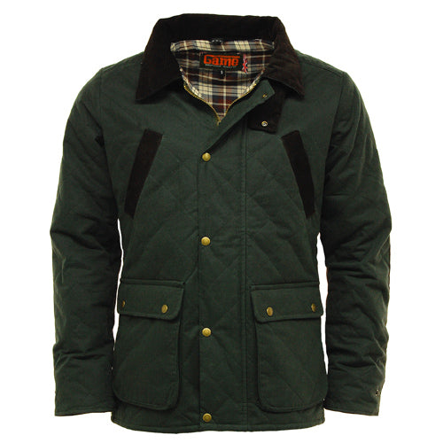 Game Oxford Quilted Wax Jacket - Stylish UK-Made Outerwear for Men - Durable and Warm - BEYRUN