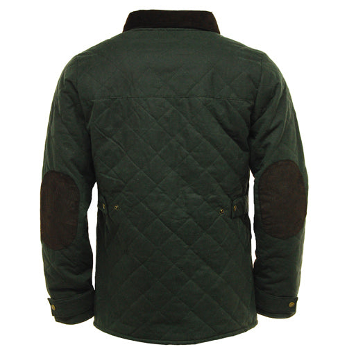 Game Oxford Quilted Wax Jacket - Stylish UK-Made Outerwear for Men - Durable and Warm - BEYRUN