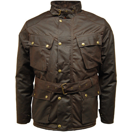 Game Speedway Quilted Wax Biker Jacket - Premium 12oz Antique Waxed Cotton | Durable & Stylish - BEYRUN