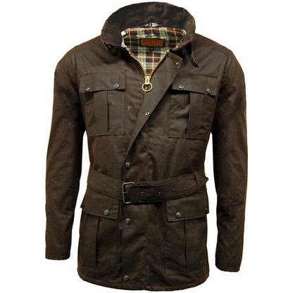 Game Continental Belted Motorcycle Wax Jacket - Stylish & Durable | Premium UK Made - BEYRUN