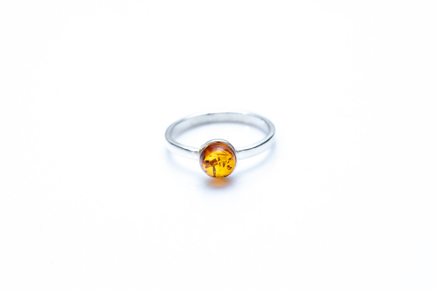 ESSENTIALS Mini Amber Stacking Ring - Minimal Amber Jewellery - BEYRUN