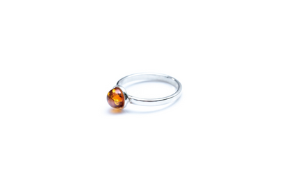 ESSENTIALS Mini Amber Stacking Ring - Minimal Amber Jewellery - BEYRUN