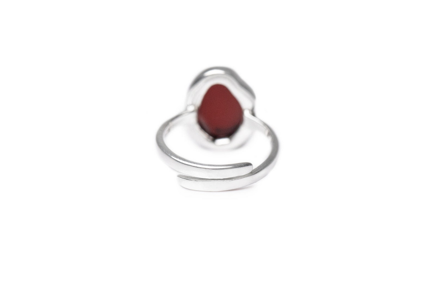 Cherry Amber ELEMENT Solitaire Adjustable Ring - Baltic Beauty Jewellery - BEYRUN