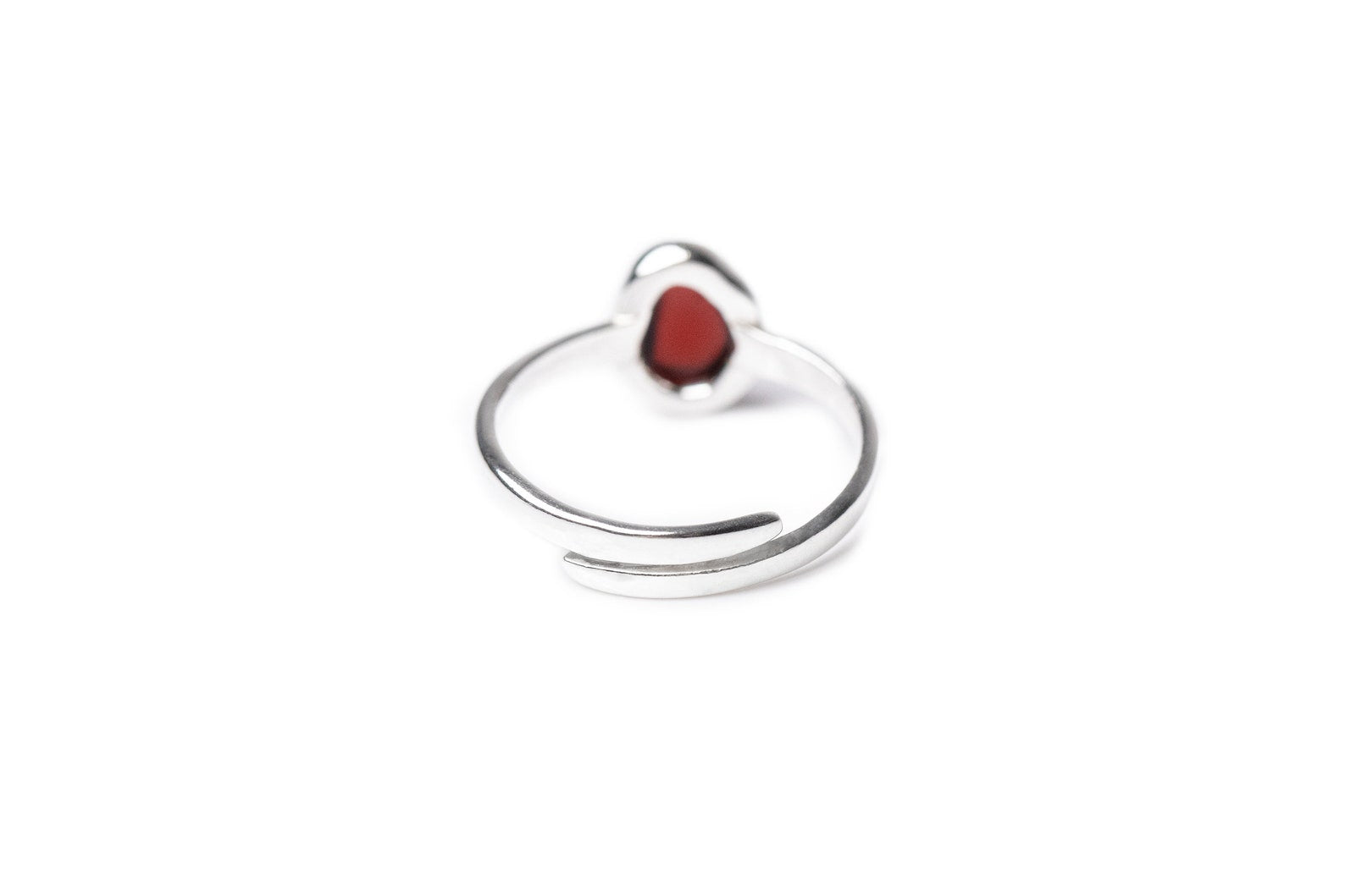 Cherry Amber ELEMENT Stacking Ring - Baltic Beauty Jewellery - BEYRUN