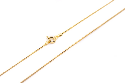 Shop the 21.6" (55cm) Gold Plated Diamond Ball Chain - Trendy Sterling Silver Necklace - BEYRUN