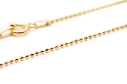 Shop the 21.6" (55cm) Gold Plated Diamond Ball Chain - Trendy Sterling Silver Necklace - BEYRUN