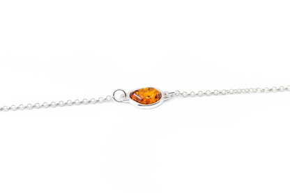 Amber ELEMENT Link Chain Bracelet - Baltic Amber & Sterling Silver Jewelry