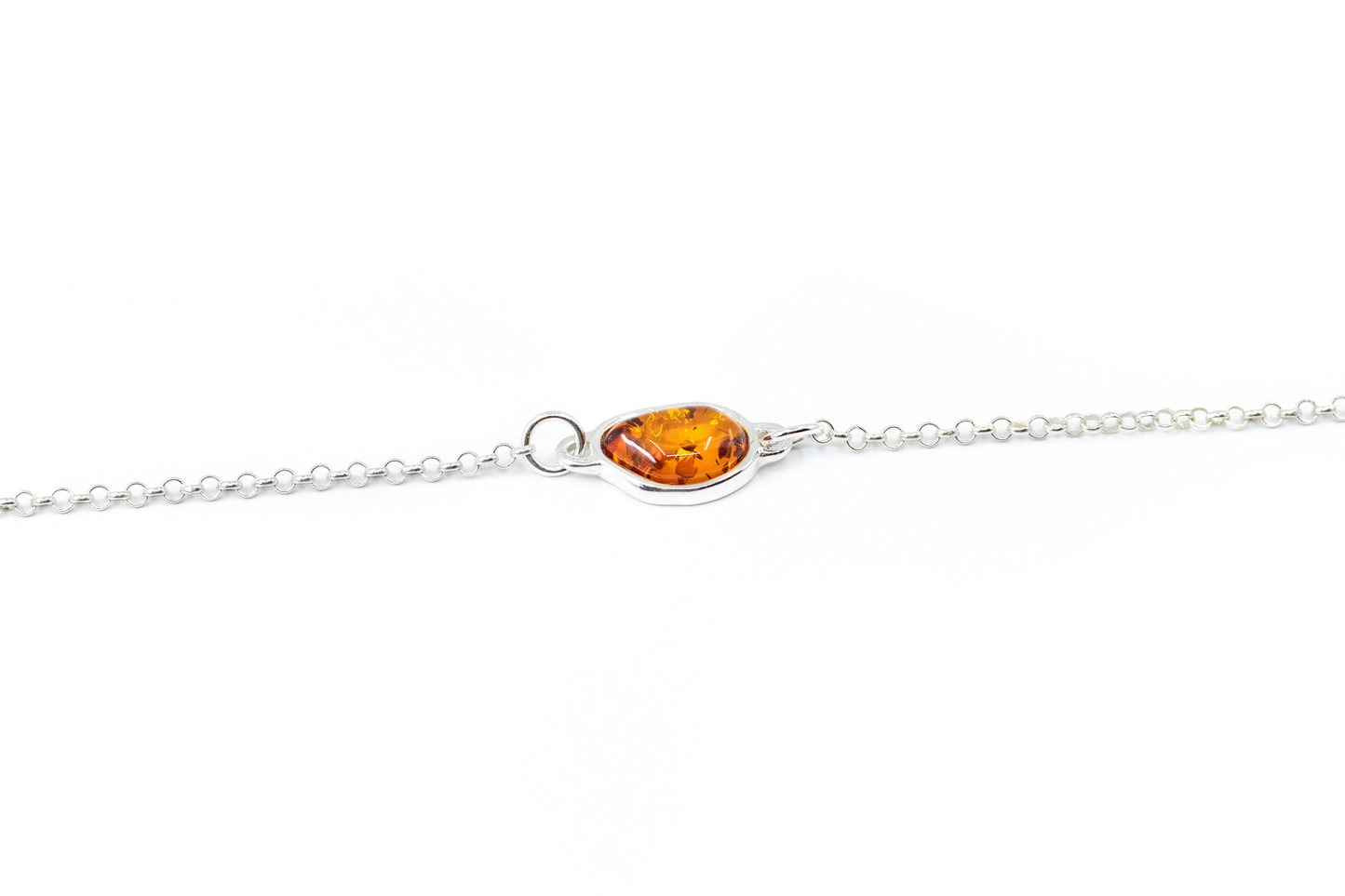 Amber ELEMENT Link Chain Bracelet - Baltic Amber & Sterling Silver Jewelry