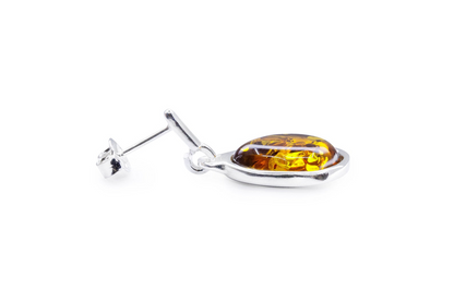 Amber ELEMENTS Drop Earrings - Stunning Baltic Amber & Sterling Silver