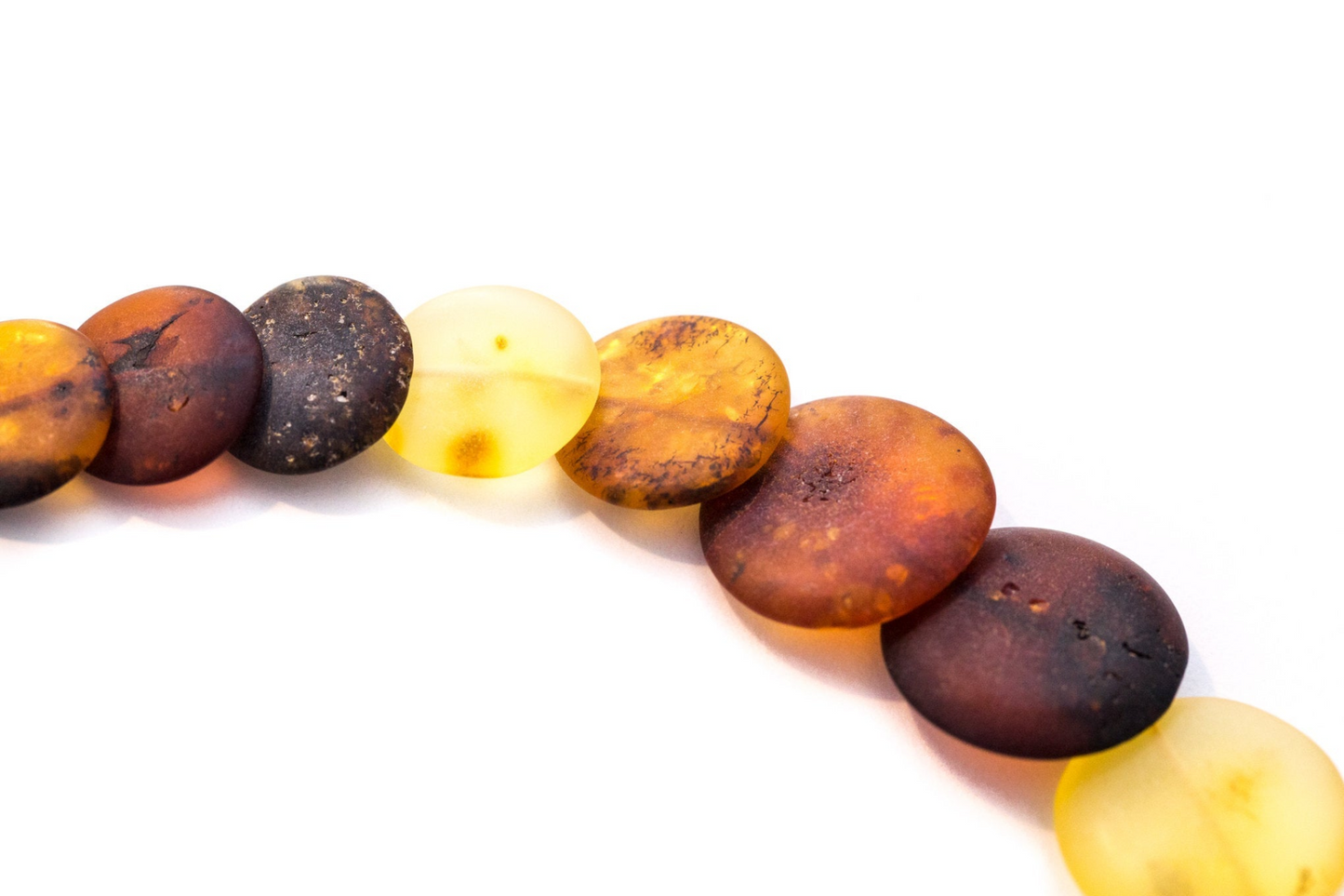 Colourful Amber Necklace - Round Amber Bead Necklace