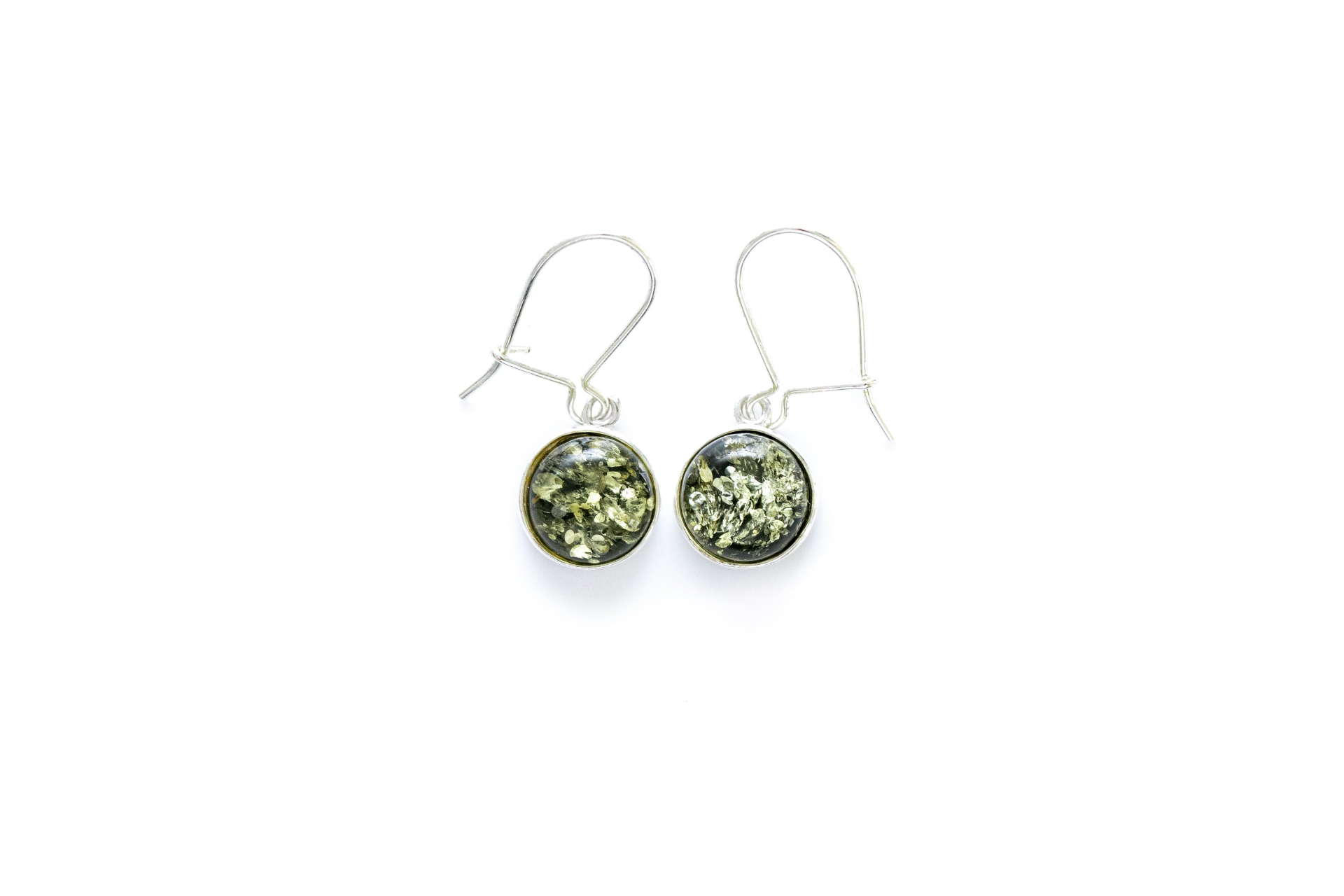 ESSENTIALS Green Amber Drop Earrings - Minimal and Modern Jewellery Box Must-Have - BEYRUN