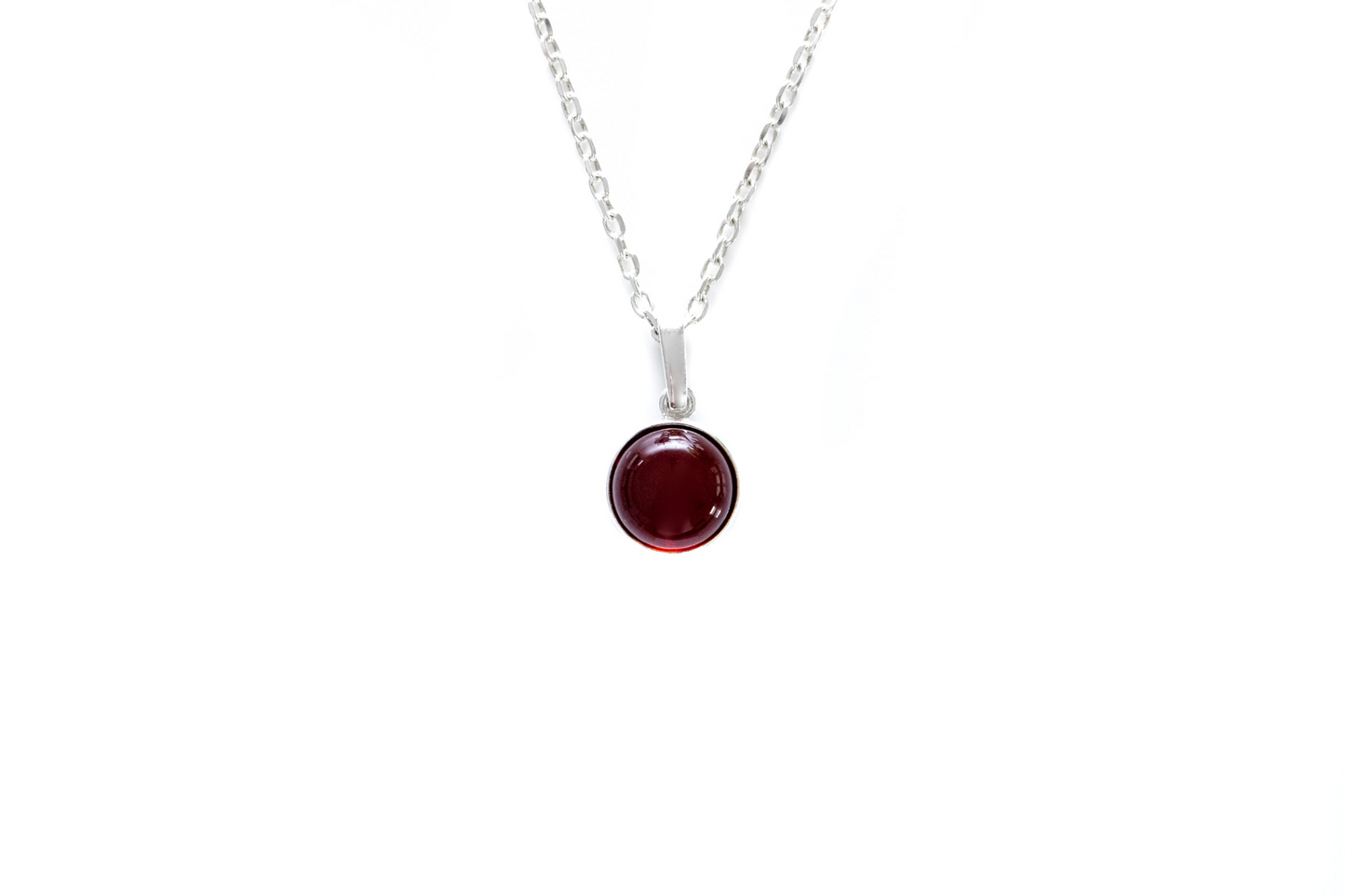 ESSENTIALS Mini Cherry Amber Pendant - Dainty, Minimalist Necklace for Everyday Wear - BEYRUN