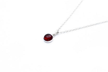 ESSENTIALS Mini Cherry Amber Pendant - Dainty, Minimalist Necklace for Everyday Wear - BEYRUN