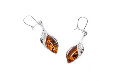 Shop the Gorgeous Fancy Top Cognac Amber Earrings for a Touch of Elegance - BEYRUN