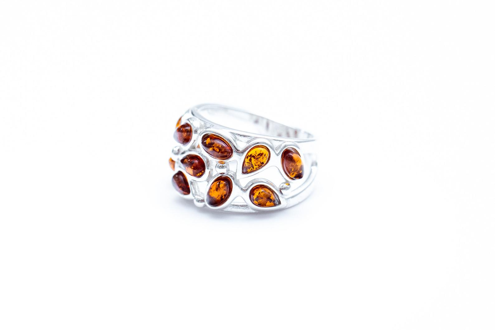 Floral Amber Cuff Ring - Statement Jewellery Box Must-Have - BEYRUN