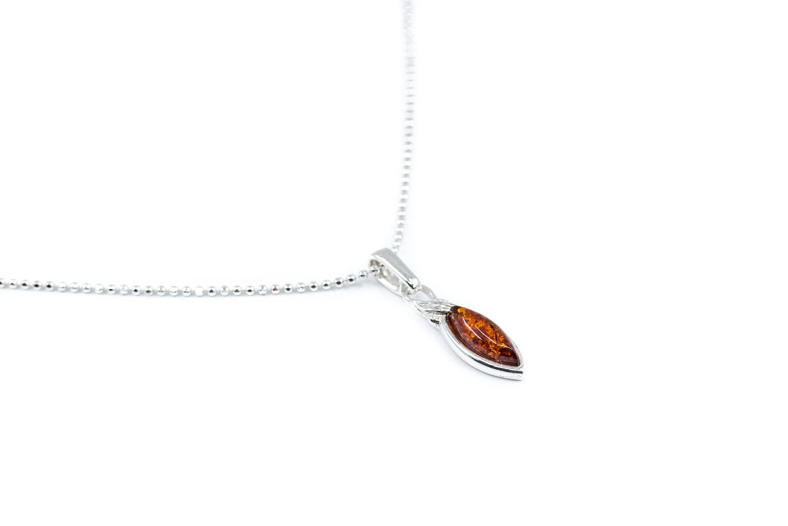 Shop the Minimal Leaf Amber Pendant - Elegant and Subtle Jewelry - BEYRUN