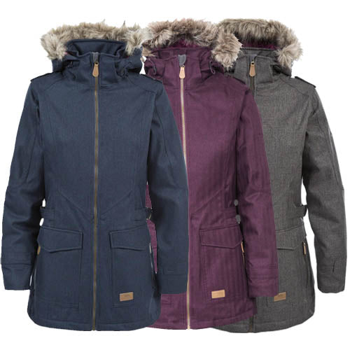 Trespass Ladies Everyday Padded Jacket | Waterproof & Windproof | Long Length | Removable Hood | Multiple Colors & Sizes - BEYRUN