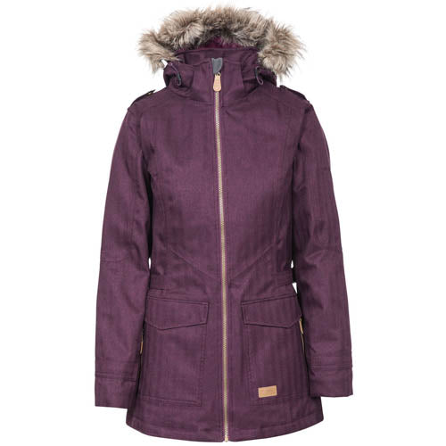 Trespass Ladies Everyday Padded Jacket | Waterproof & Windproof | Long Length | Removable Hood | Multiple Colors & Sizes - BEYRUN