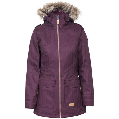 Trespass Ladies Everyday Padded Jacket | Waterproof & Windproof | Long Length | Removable Hood | Multiple Colors & Sizes - BEYRUN