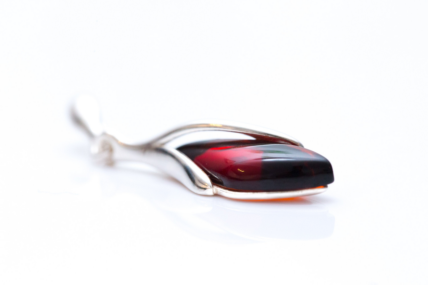 Subtle Cherry Amber Droplet Pendant - Elegant Everyday Wear - BEYRUN