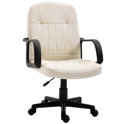 HOMCOM Swivel Executive Office Chair | PU Leather Ergonomic Desk Chair for Home & Office - BEYRUN