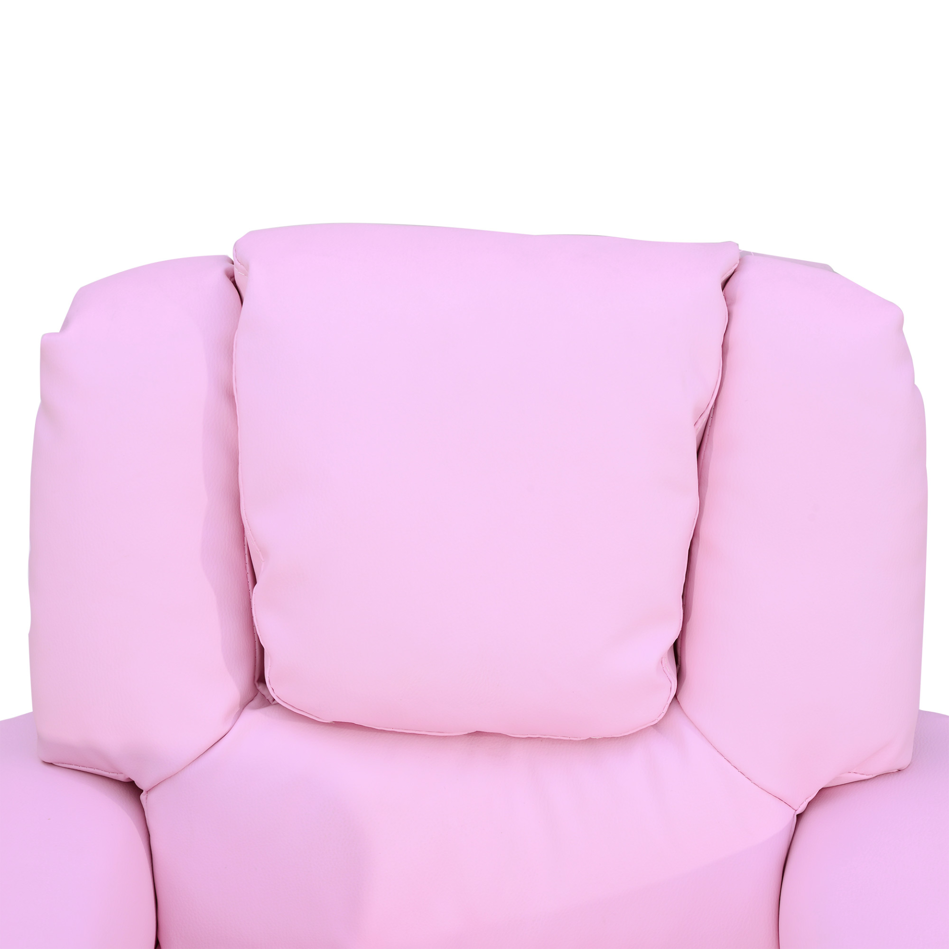 HOMCOM Kids Pink Recliner Armchair with Cup Holder - PU Leather Children's Lounger Sofa for Games & Relaxation - BEYRUN