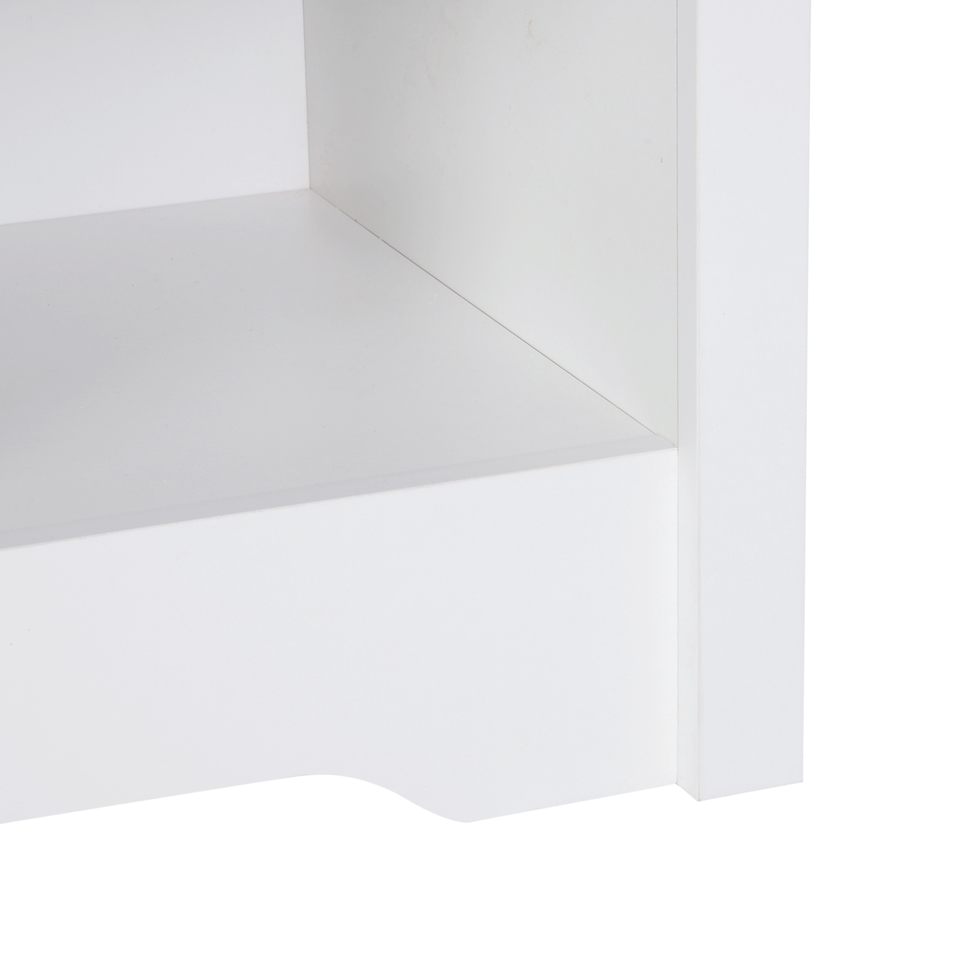 HOMCOM Modern Bedside Table - Stylish Nightstand with Drawer & Shelf for Living Room & Bedroom, White Finish - BEYRUN