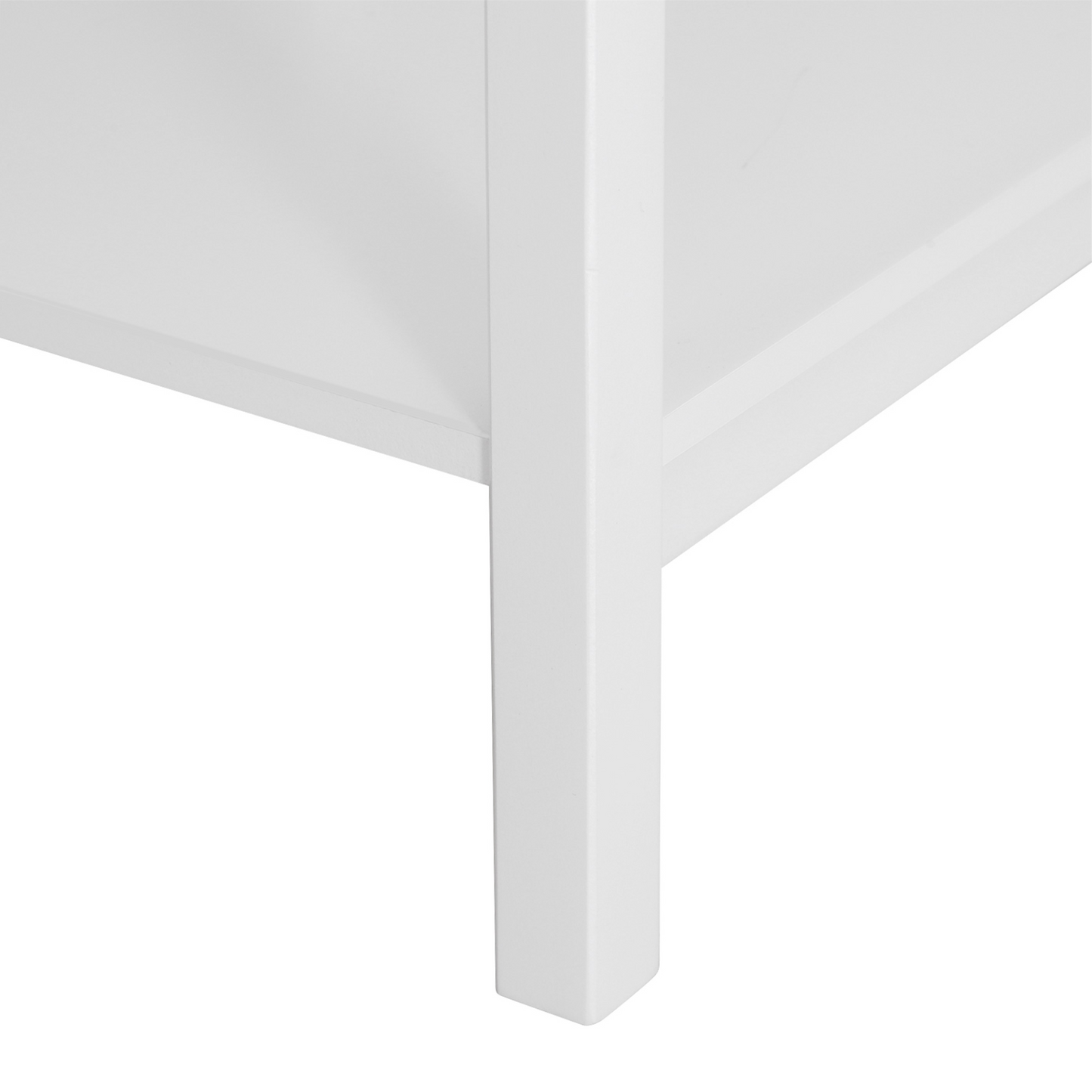 HOMCOM White Wooden Bedside Table with Drawer & Shelf Storage - Multipurpose Night Stand for Bedroom - BEYRUN