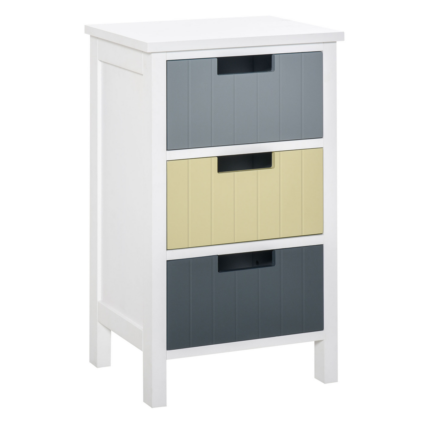 HOMCOM Multi-Colored Storage Tower with Drawers - Durable Wood Top, Perfect for Closets, Bedrooms, and Nurseries - BEYRUN