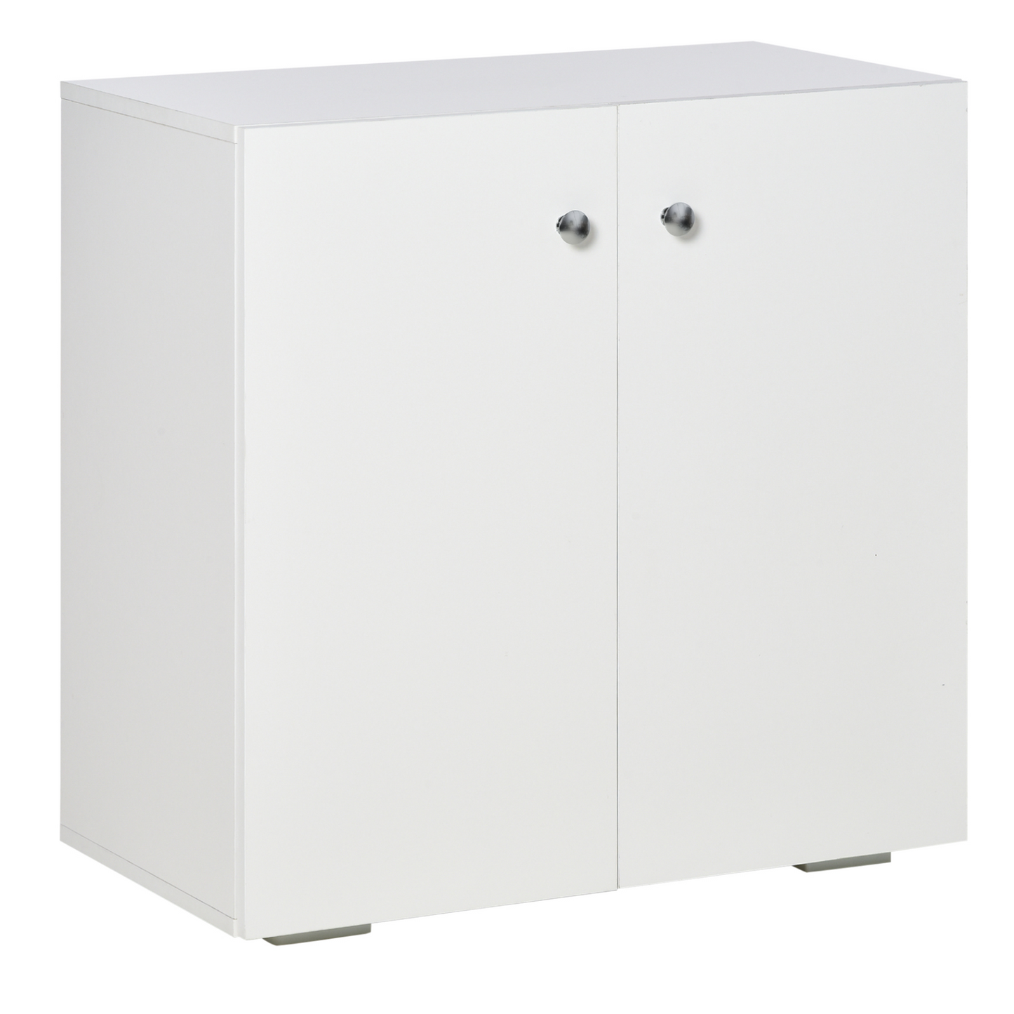 HOMCOM White Storage Cabinet - Freestanding Wooden Sideboard with Shelves, Kitchen Cupboard, and Bookcase - BEYRUN