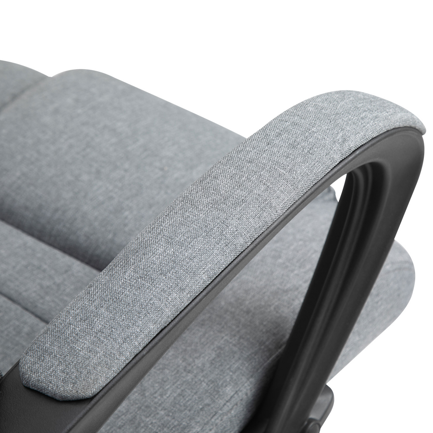 Vinsetto High Back Office Chair - Deep Grey Linen, Adjustable Height, Ergonomic Design - BEYRUN