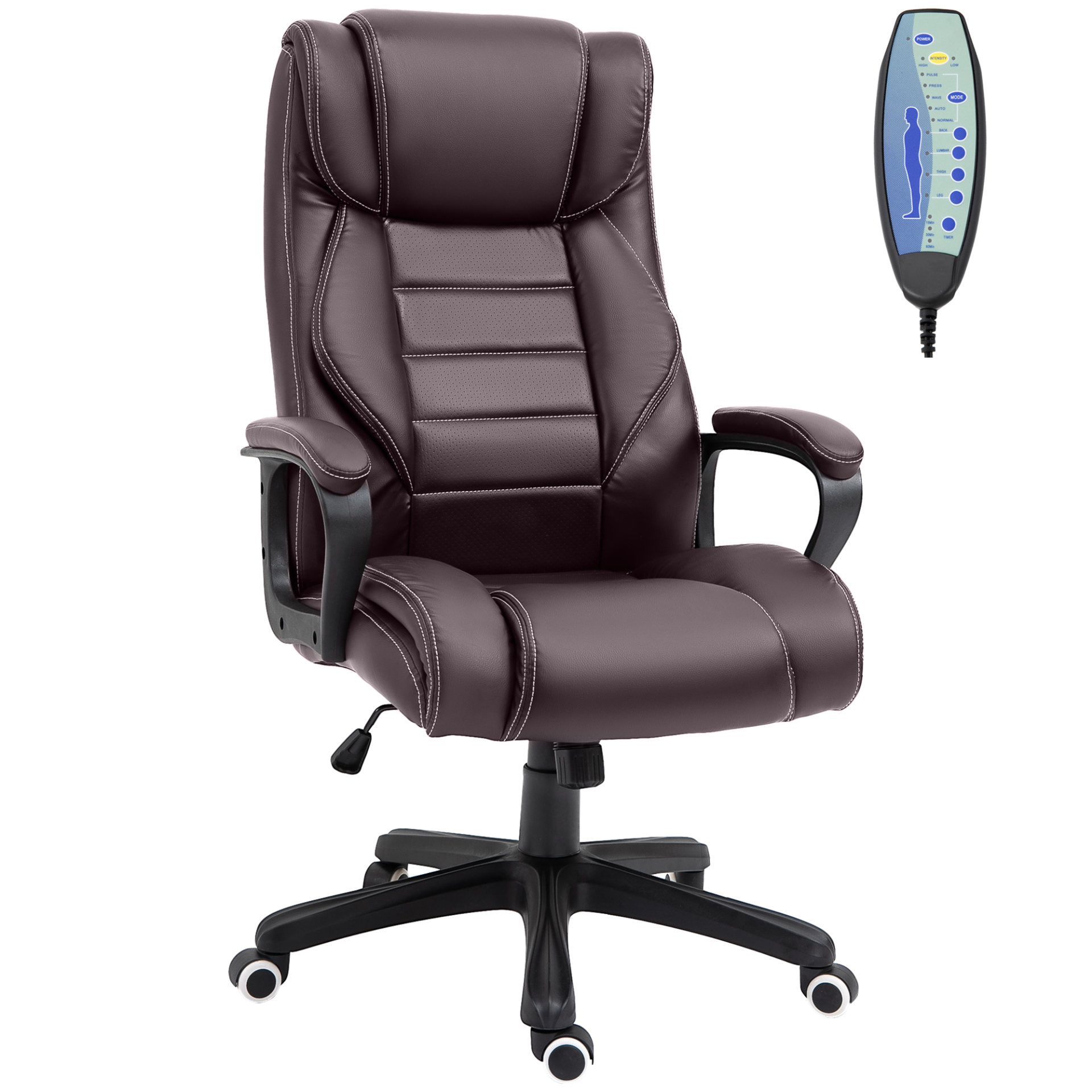 Vinsetto High Back Executive Office Chair - Brown | Ergonomic, Stylish & Comfortable - BEYRUN