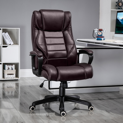 Vinsetto High Back Executive Office Chair - Brown | Ergonomic, Stylish & Comfortable - BEYRUN