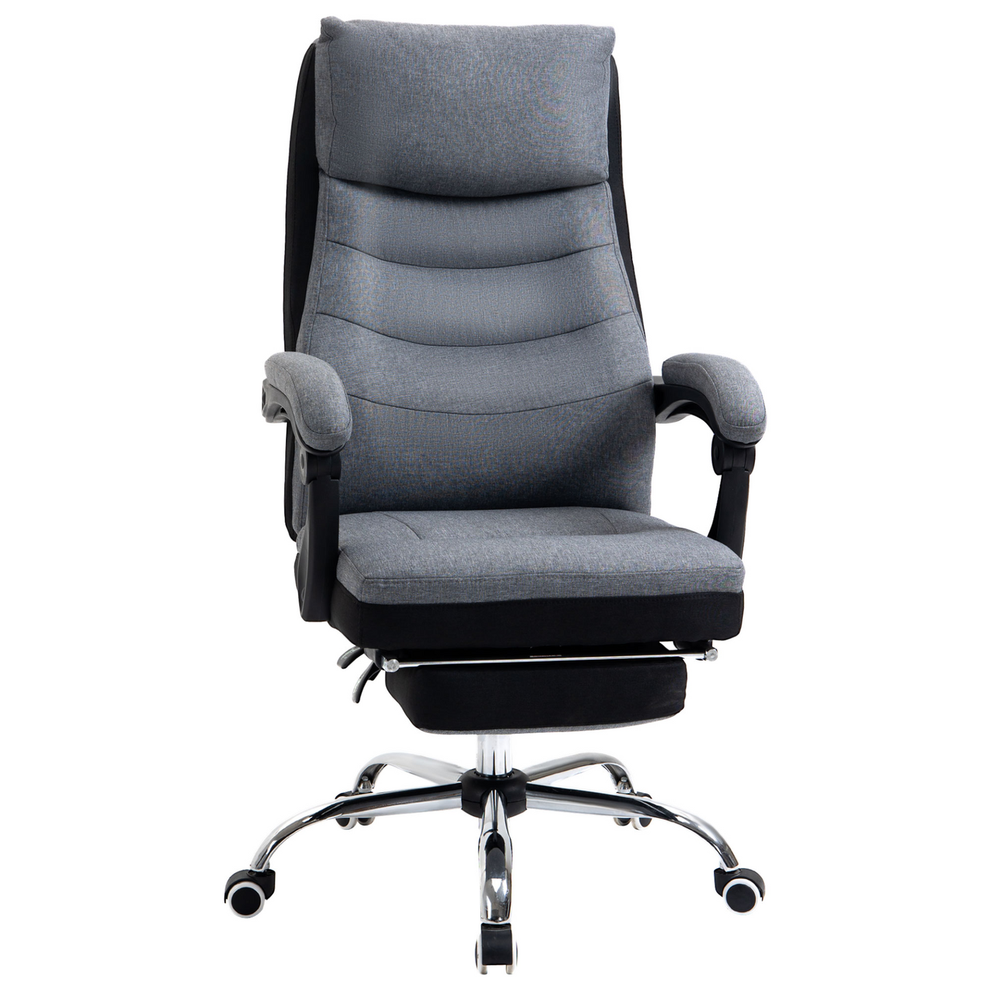 Vinsetto High Back Executive Office Chair - Ergonomic Reclining Computer Chair - Grey - BEYRUN