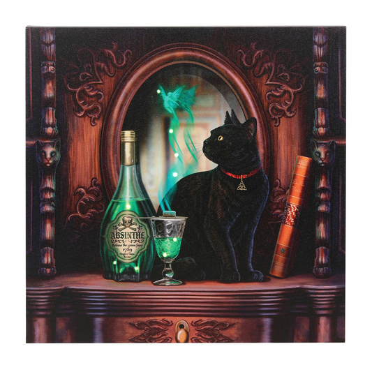 Enchanting Absinthe Light Up Canvas Plaque by Lisa Parker - Illuminated Art & Home Decor - BEYRUN