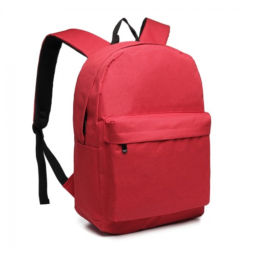 E1930 - Kono Durable Polyester Everyday Backpack With Sleek Design - Red - BEYRUN