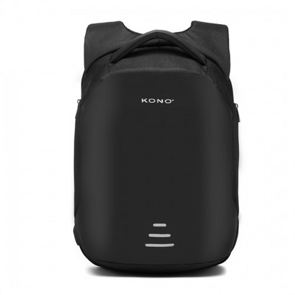 E1946 - KONO REFLECTIVE USB CHARGING INTERFACE BACKPACK - BLACK - BEYRUN