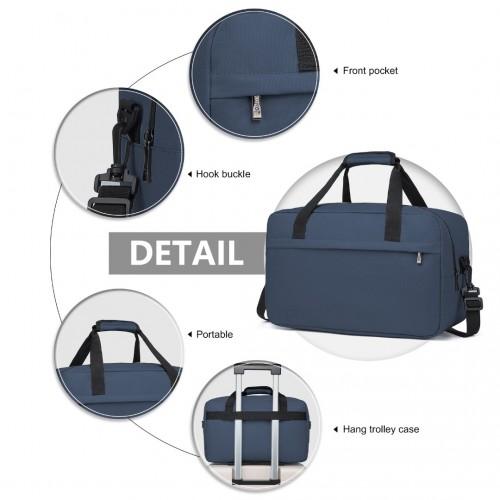 Kono Lightweight Multi Purpose Unisex Sports Travel Duffel Bag - Navy | Durable & Stylish - BEYRUN