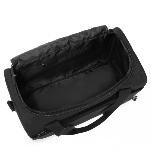 Kono Structured Travel Duffle Bag - Black | Stylish & Durable Travel Companion - BEYRUN