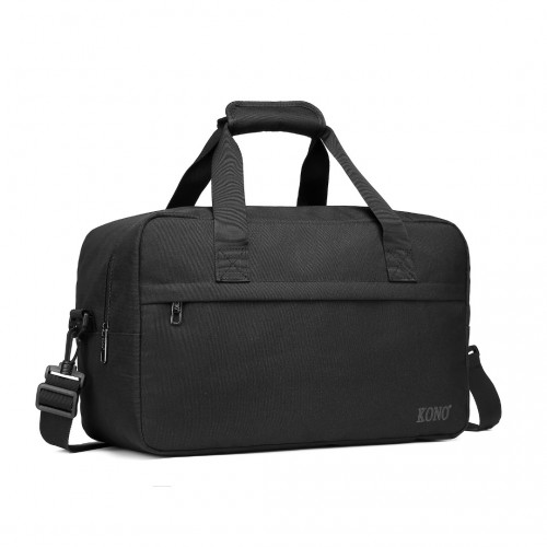 Kono Lightweight Multi-Purpose Unisex Sports Travel Duffel Bag - Black | Durable & Versatile - BEYRUN