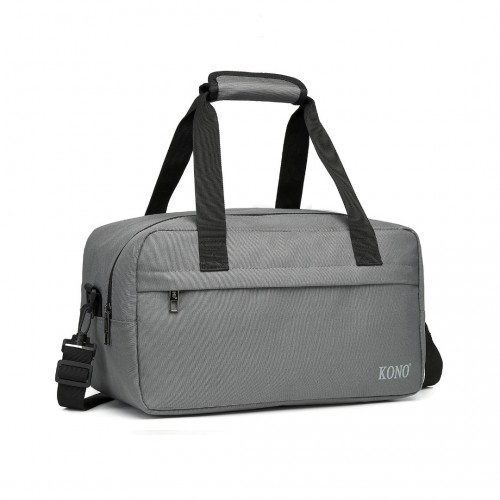 Kono Lightweight Multi Purpose Unisex Sports Travel Duffel Bag - Grey | Durable & Stylish - BEYRUN