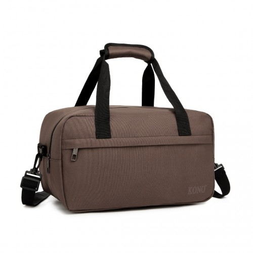 Kono Lightweight Multi Purpose Unisex Sports Travel Duffel Bag - Brown | Durable & Stylish - BEYRUN