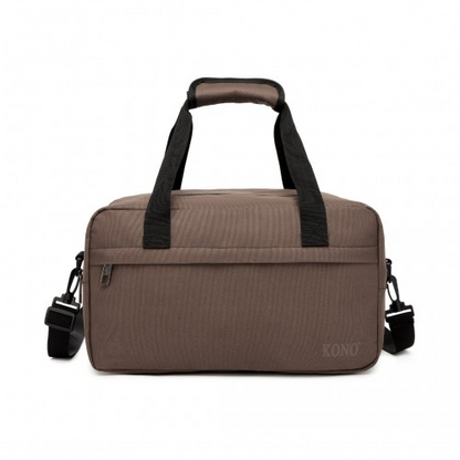 Kono Lightweight Multi Purpose Unisex Sports Travel Duffel Bag - Brown | Durable & Stylish - BEYRUN