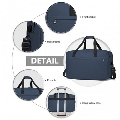 Kono Lightweight Multi-Purpose Unisex Sports Travel Duffel Bag - Navy | Durable, Stylish, Versatile - BEYRUN