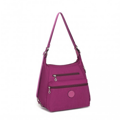 Kono Three Way Multipurpose Casual Shoulder Bag With Double Zippers - Purple | EH2063 - BEYRUN