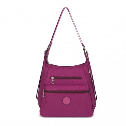 Kono Three Way Multipurpose Casual Shoulder Bag With Double Zippers - Purple | EH2063 - BEYRUN