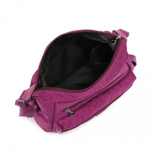 Kono Three Way Multipurpose Casual Shoulder Bag With Double Zippers - Purple | EH2063 - BEYRUN